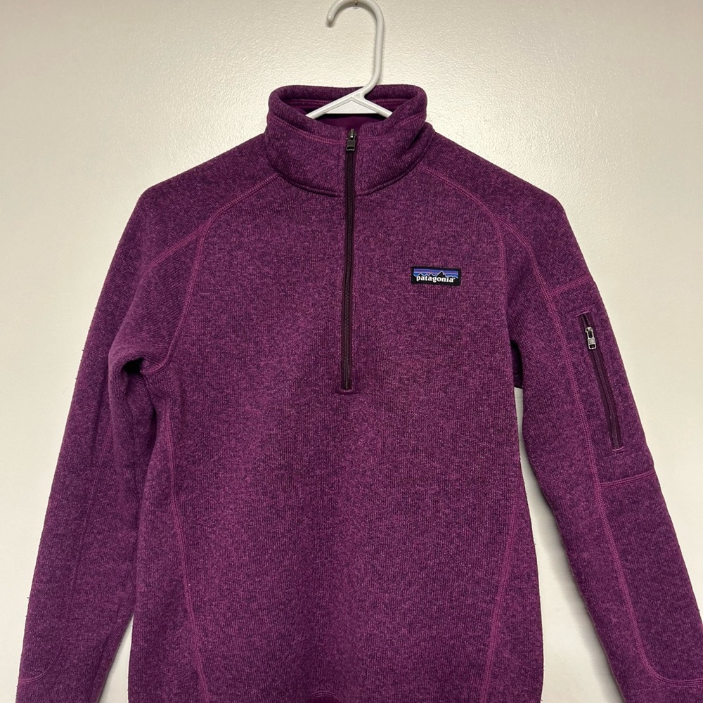 Patagonia Purple Quarter-Zip Fleece Pullover